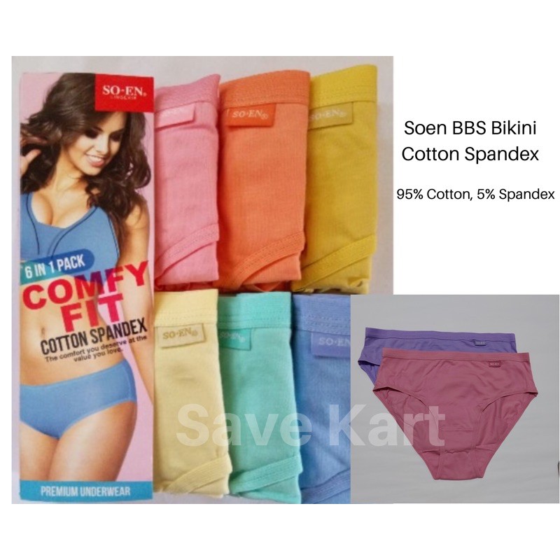 Original 6pcs Soen BBS Cotton Spandex Bikini Teens/ Women RANDOM COLORS |  Shopee Philippines