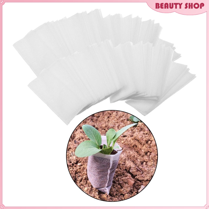 8x10cm Non-Woven Nursery Bags Plants Grow Bags Biodegradable Seed Starter Bags Fabric Seedling Pots/Bag Plants Pouch Home Garden Supply 