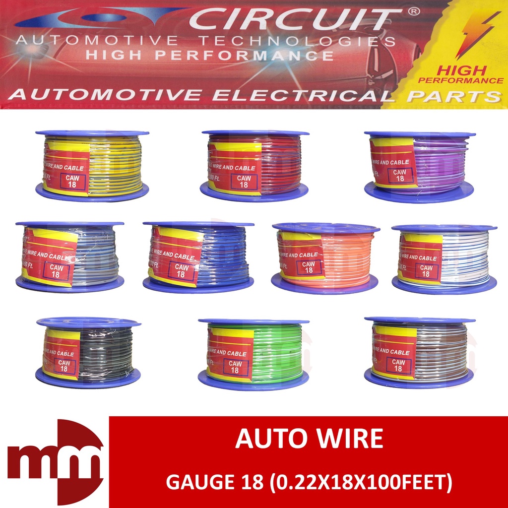 CIRCUIT AUTO WIRE GAUGE 18 (100 FEET) | Shopee Philippines