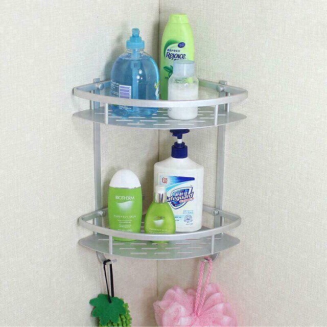 Bathroom Corner Rack Shower Shelf Shampoo Holder Shopee Philippines
