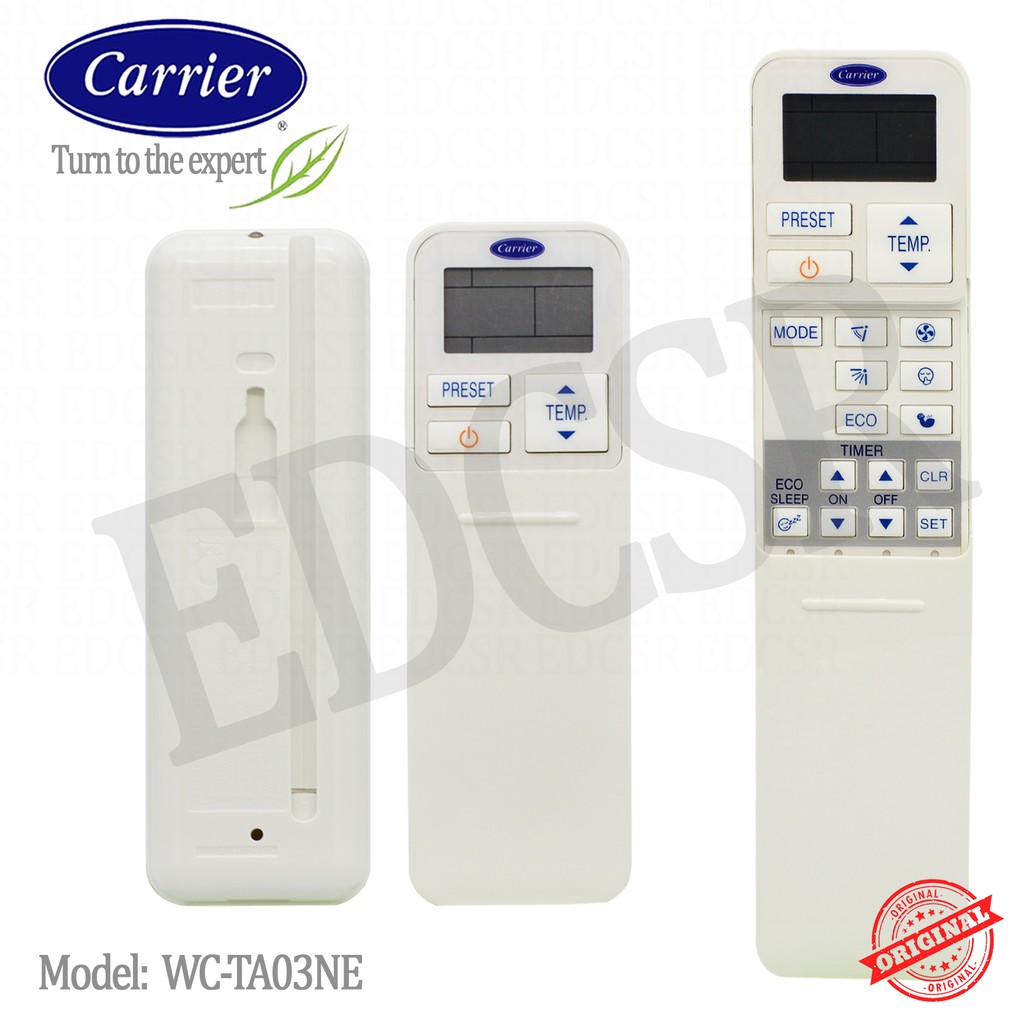 Carrier Wc Ta03ne Original Aircon Remote Control Shopee Philippines