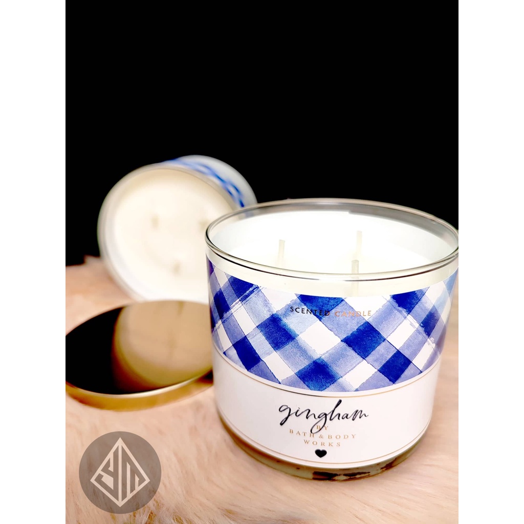 Bath & Body Works Scented Candle Gingham (3 Wick) Shopee Philippines