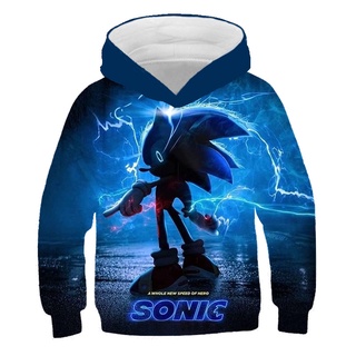 Spring Autumn Boys Girls Casual Super Sonic Hoodies 2022 New Fashion Loose Long Sleeves Sweatshirts Clothes Ameica Anime Outwear #6