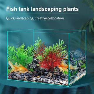 Artificial Aquatic Plants Aquarium Decor Plant Fish Tank Landscape Plastic Fake Flower Decoration
