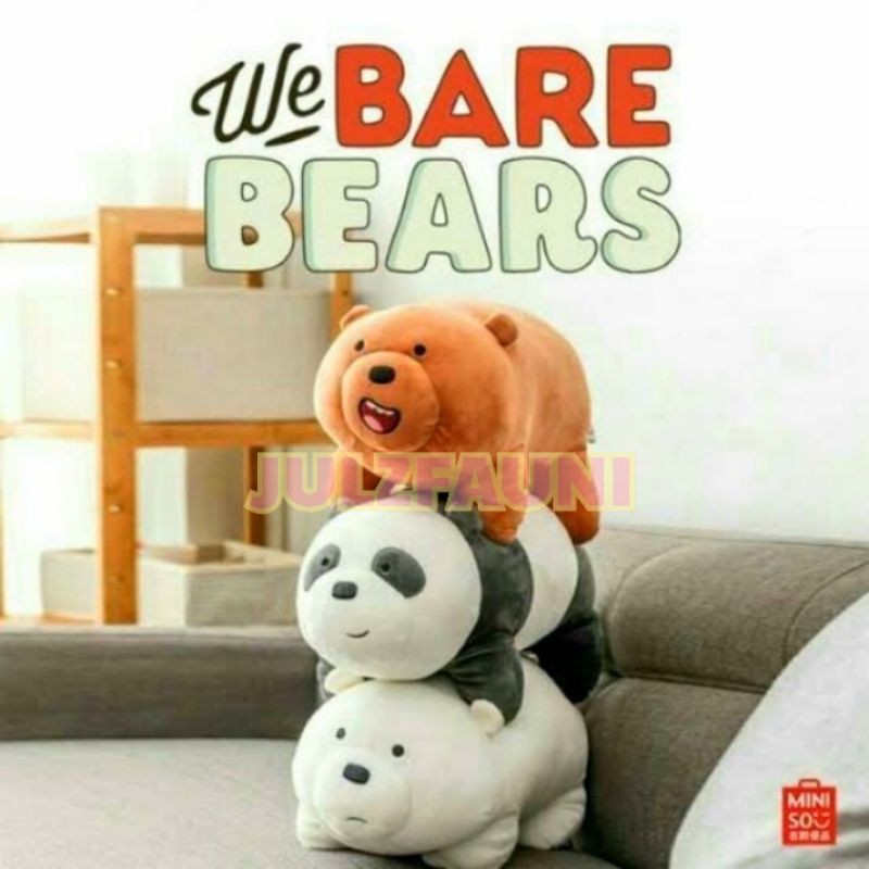 we bare bears stackable plush