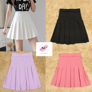 NB Korean Skirt Women High Waist Pleated Skirt A-Line