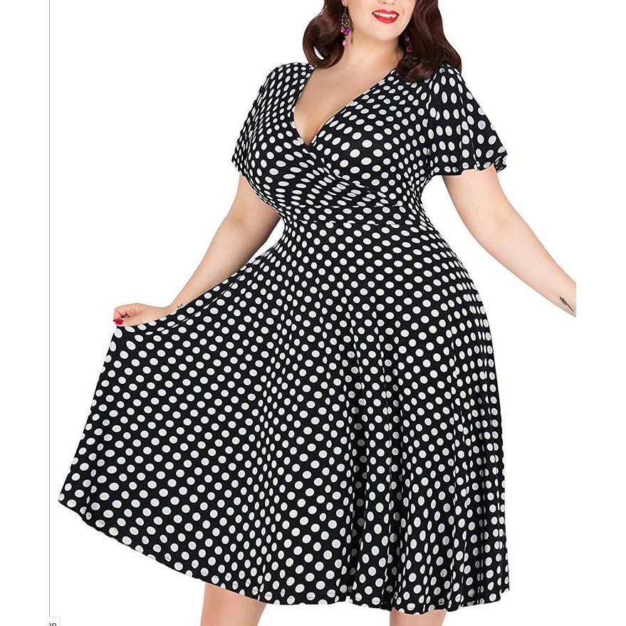 plus size spotty dress