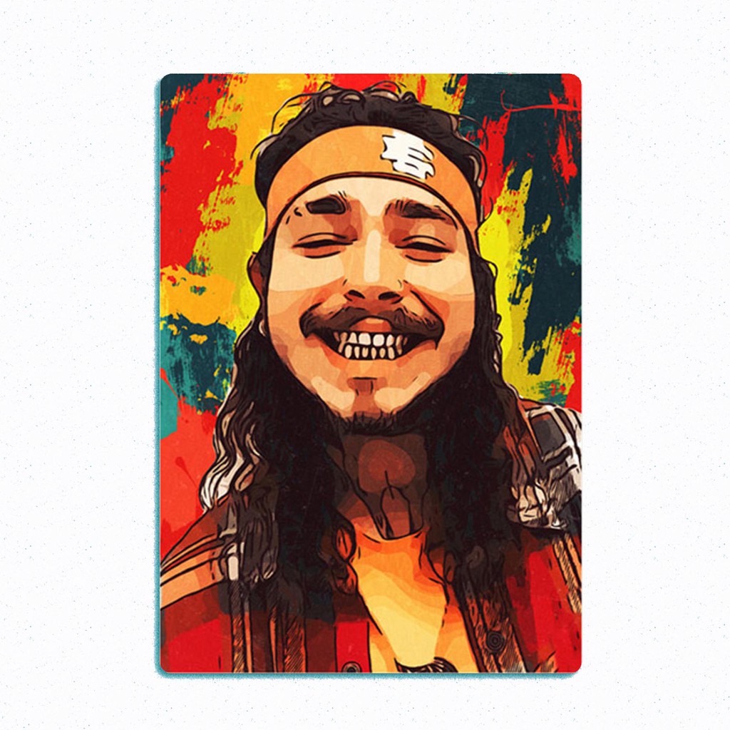 Post Malone Hip Hop Star Poster Wall Art Metal Sign Home Decor Shopee Philippines