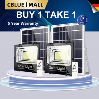 CBLUE 5 Year Warranty Solar Light LED Lamp Outdoors Waterproof Remote Control Appliances Flood Lamps