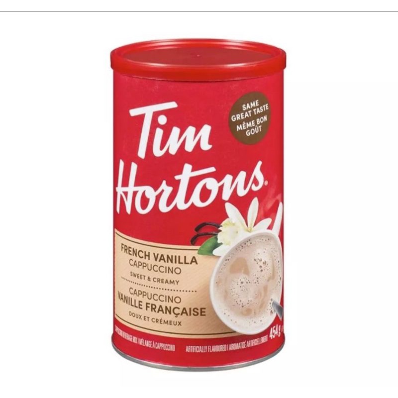 Tim Hortons French Vanilla Cappuccino Sweet and Creamy Mix 454 grams