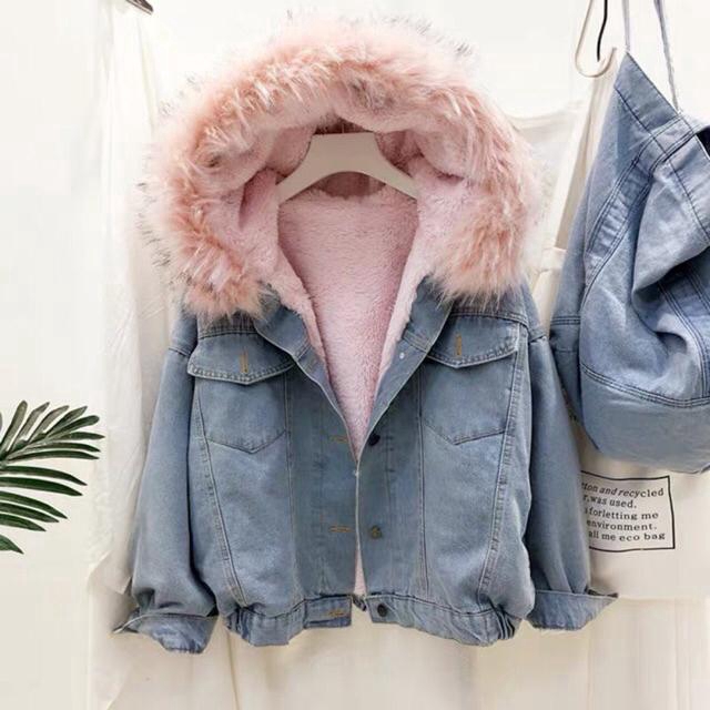 jean jacket with fur