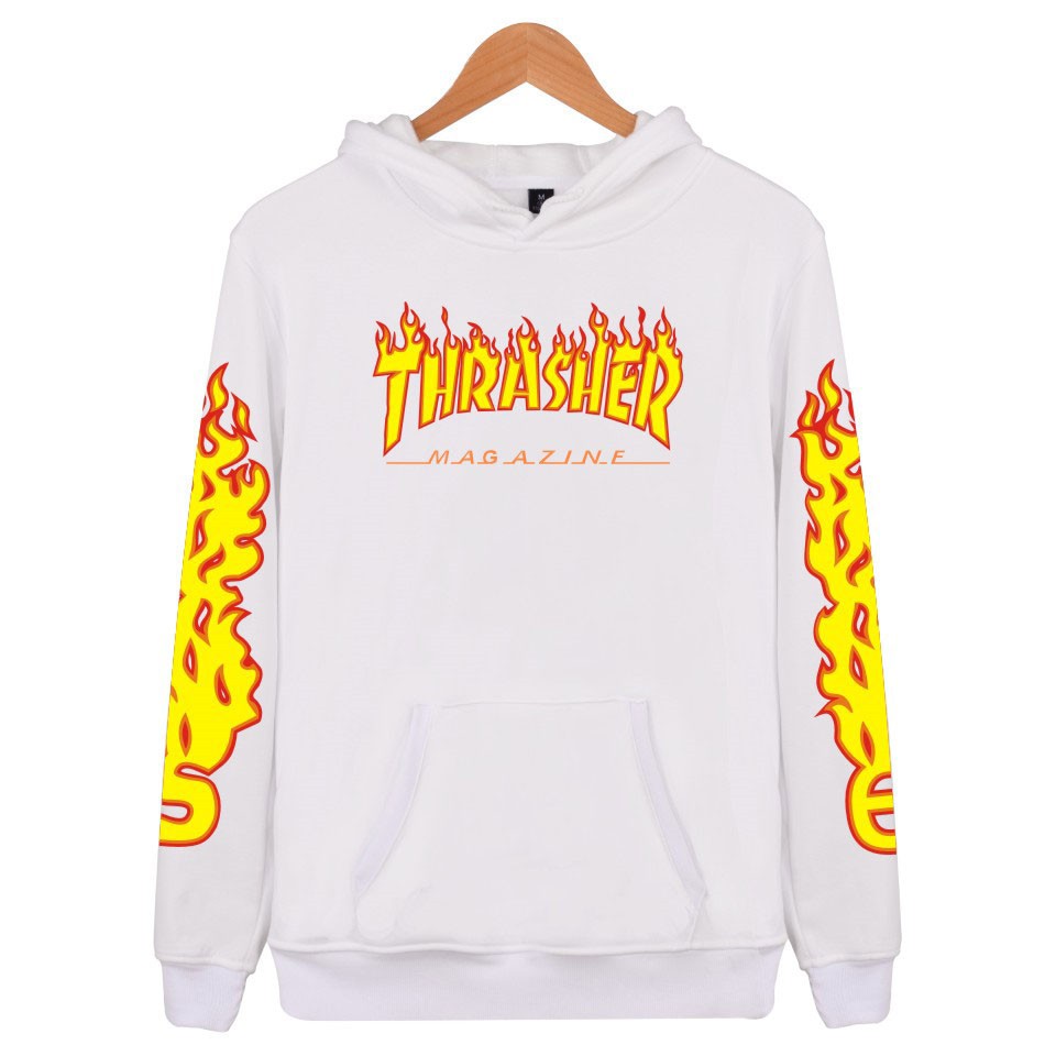 Thrasher Fire Cotton Hoodie Sweatshirt Hip Hop Jackets For Men and Women