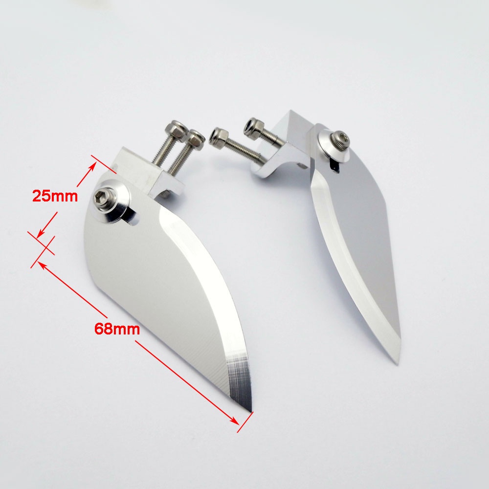 RC Boat Turn Fins 68mmx25mm CNC Aluminum for 60-85cm Electric Gasoline ...