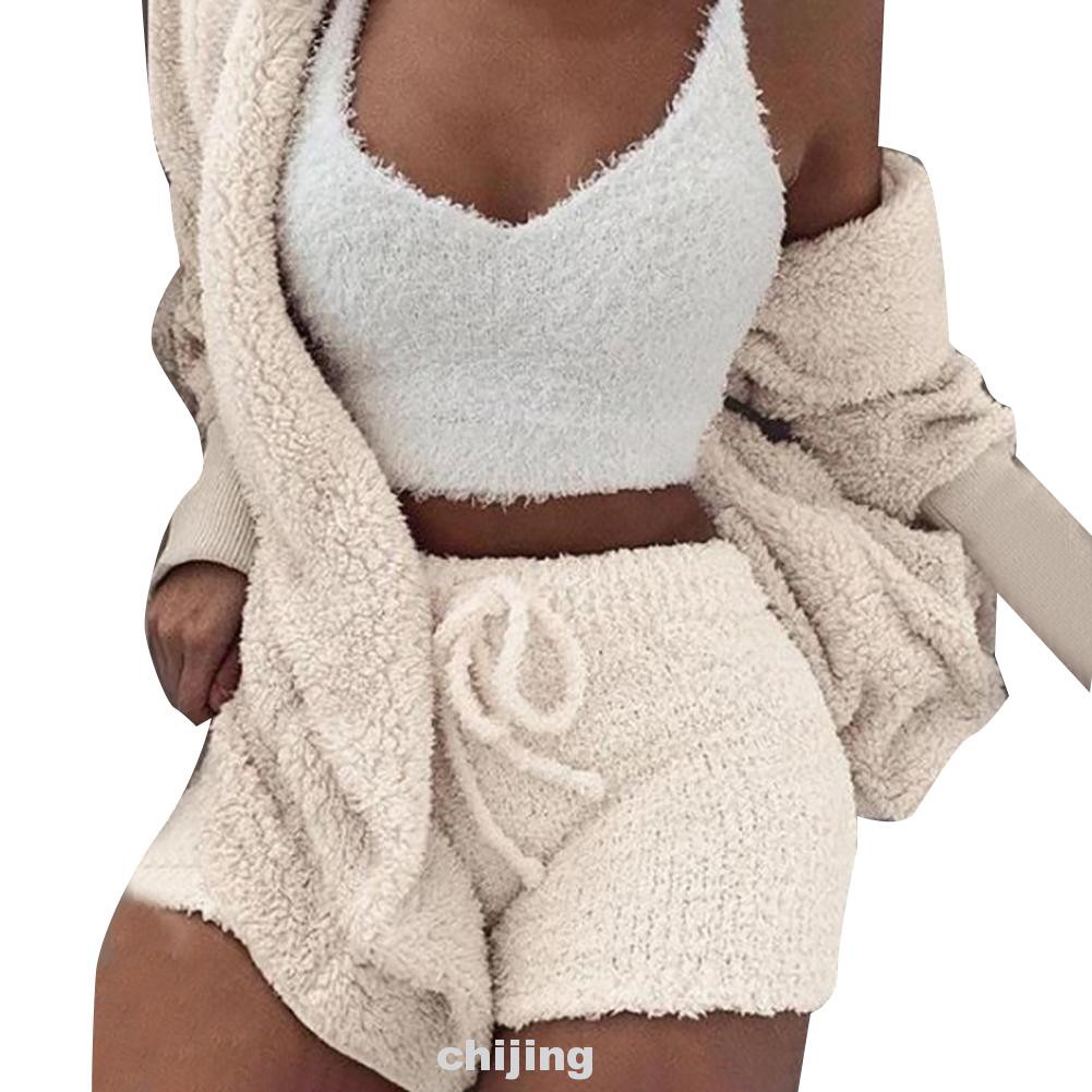 3 piece pajama set with cardigan