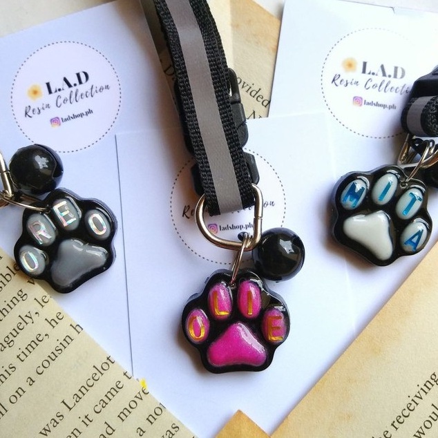 dog accessories◆Customized Resin Dog and Cat NAMETAG - with c #8