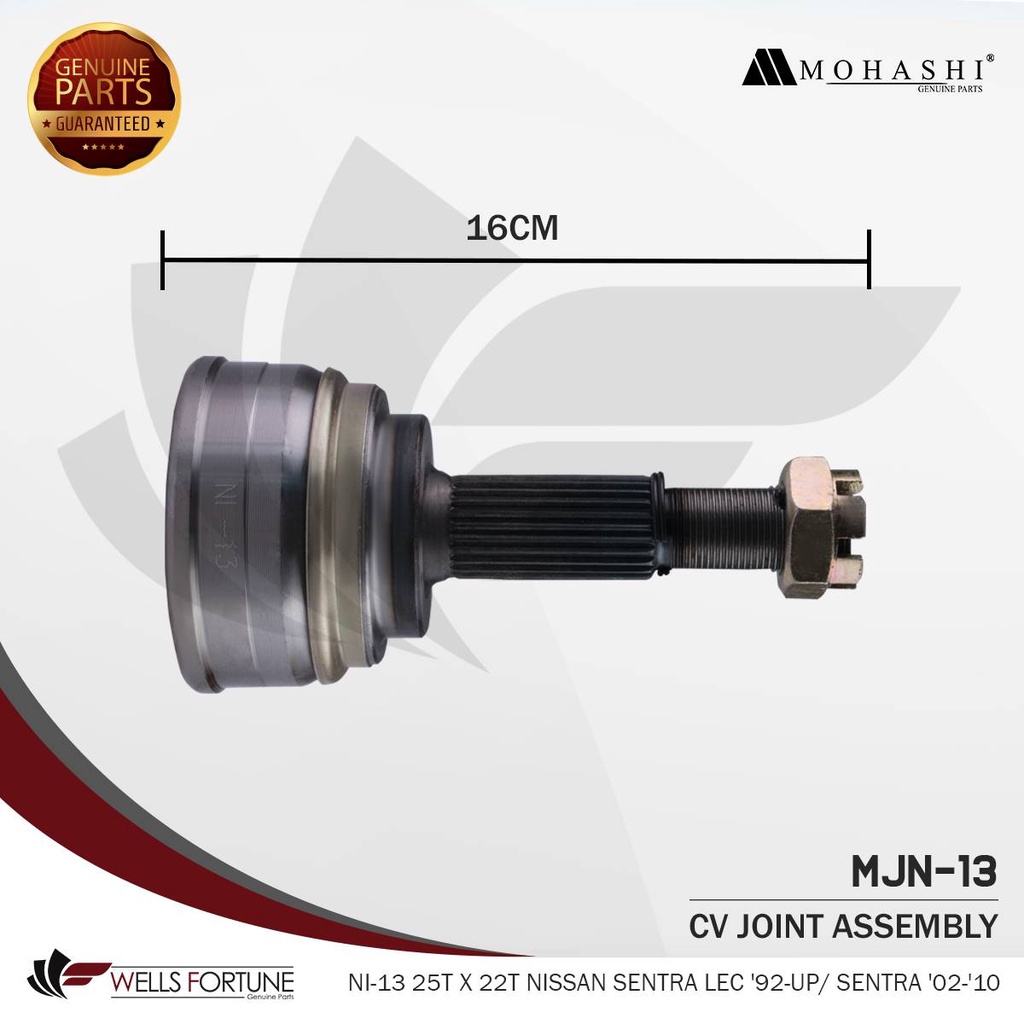 NISSAN SENTRA LEC 1992 UP / SENTRA 2002 2010 MOHASHI CV JOINT
