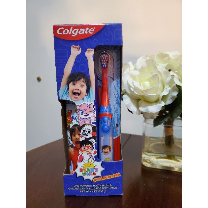 Ryan's World Colgate Kids Toothpaste and Battery Powered Toothbrush Set |  Shopee Philippines