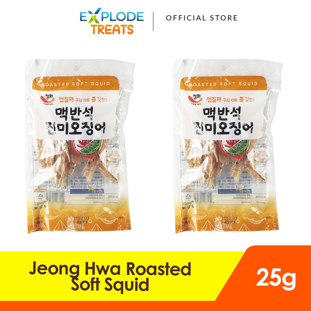 Jeong Hwa Korean Roasted Soft Squid Jerky 25g | Shopee Philippines