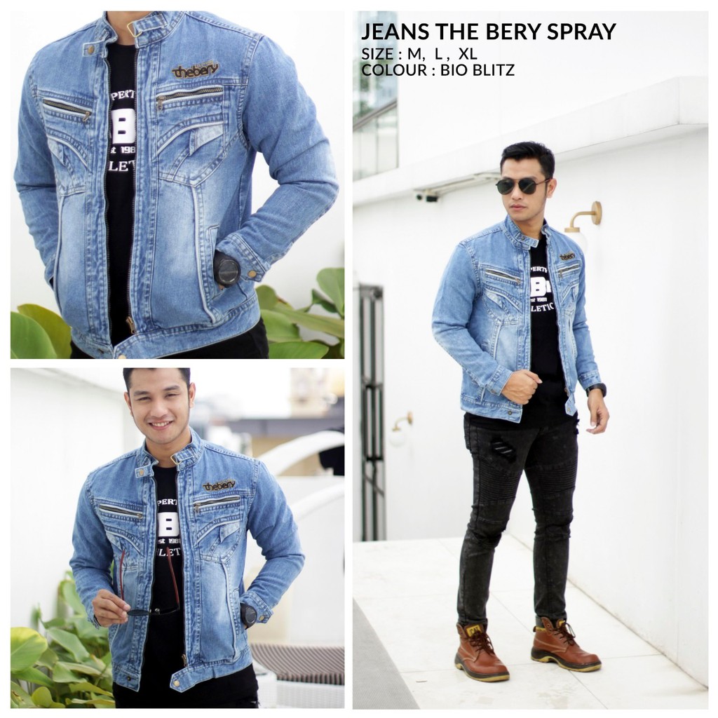 style jaket jeans pria