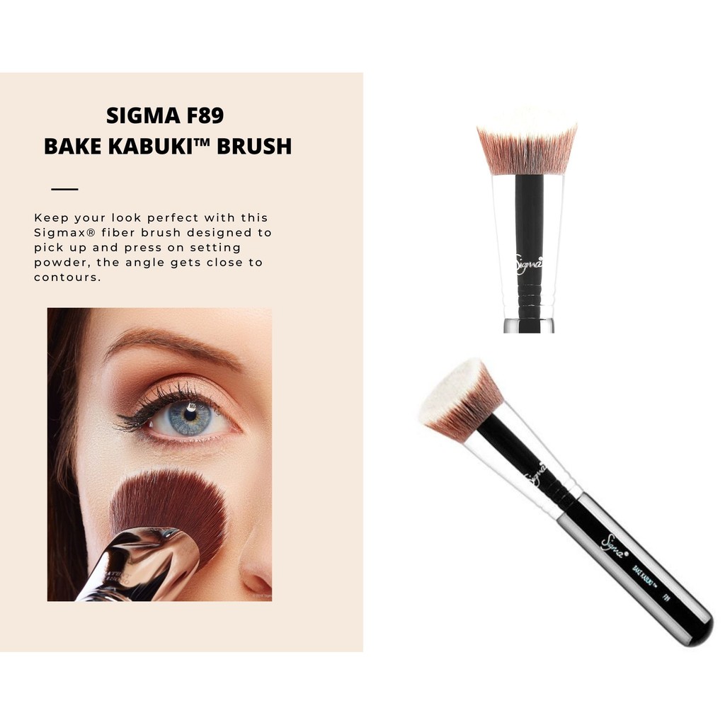 SigmaF89 F86F89 BAKE KABUKI BRUSH Duo Fibre stippling foundation brush