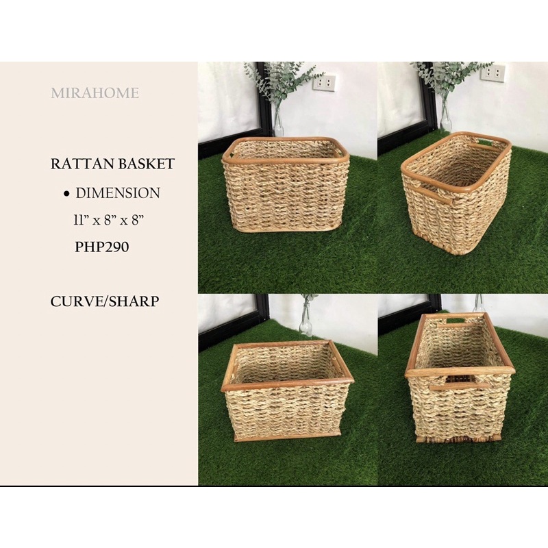 Rattan basket and tray | Shopee Philippines