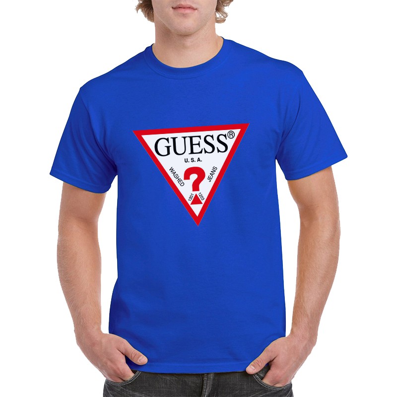 royal blue guess shirt
