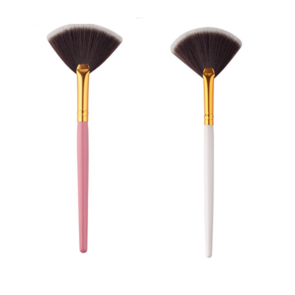 fan makeup brush