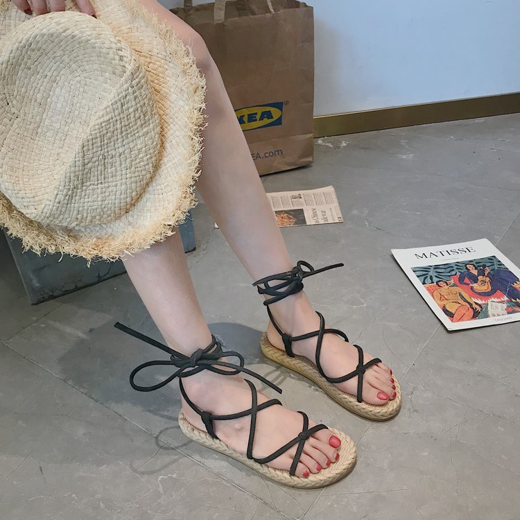 cross strap bohemian sandals