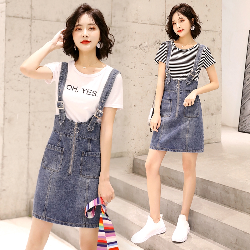 girl jumper dress denim