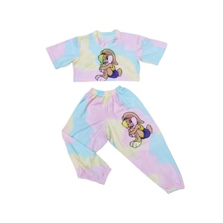 BTKart [New Trend] Arkie Subli Tie Dye Terno Jogger Pants Street Baby Girls Fashion Outfit OOTD| Gir #9