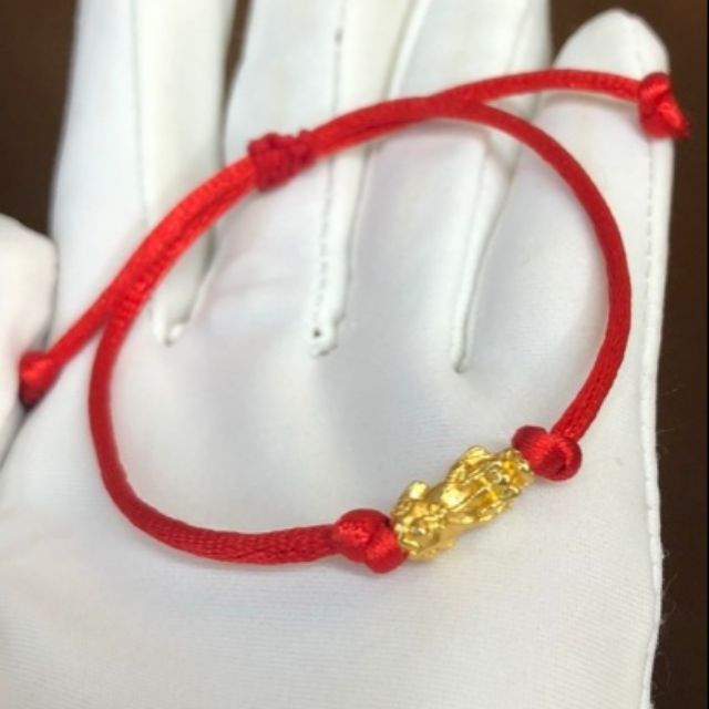 24K Hongkong Gold Piyao Red String Bracelet Shopee Philippines