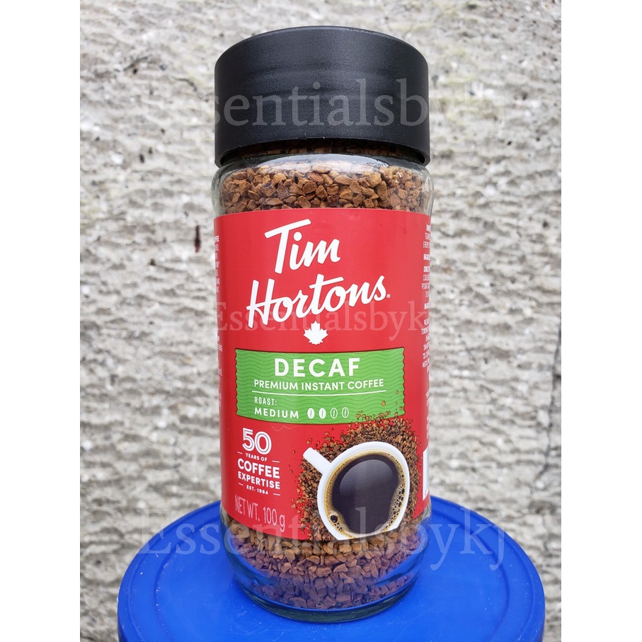 Tim Hortons Premium Instant Coffee Decaffeinated Medium Roast 100 Arabica 100g Shopee