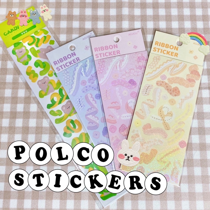 Polco Stickers Polaroid Deco Stickers (Ribbon, bear) | Shopee Philippines