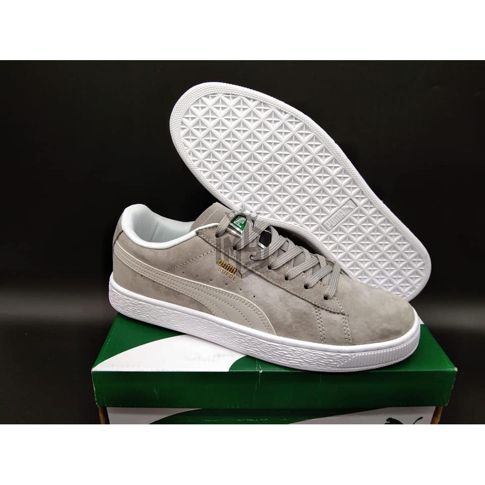 puma suede gray white