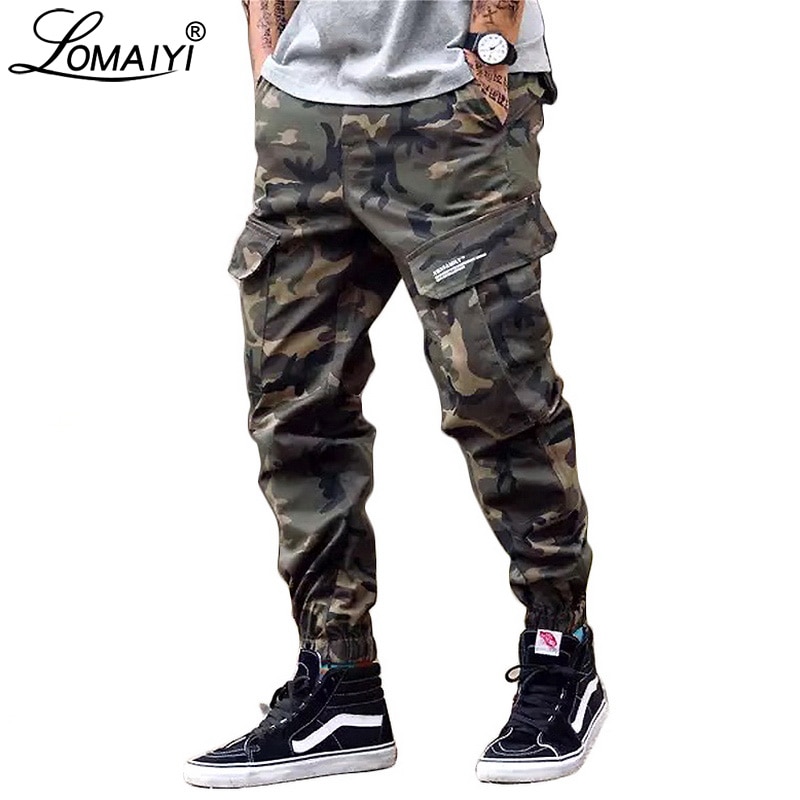 black camouflage joggers