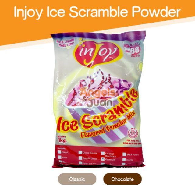 Injoy Ice Scramble Powder Chocolate 1kg Shopee Philippines