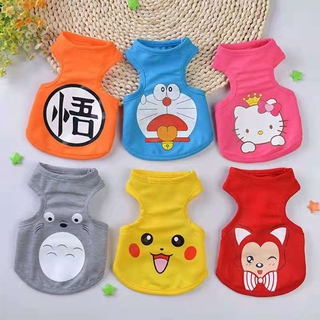 Pet Cat Clothes Cats Summer Vest T Shirt Dog Clothes Costume Puppy Cartoon Vest