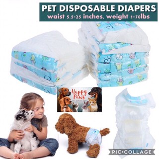 【HAPPY PAWS PET】Disposable Dog Diaper-  FOR MALE & FEMALE DOGS
