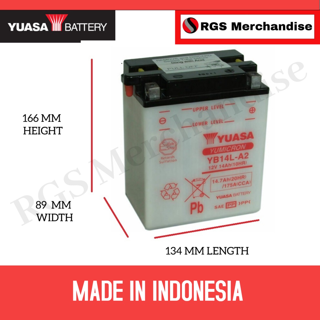 Yuasa YB14LA2 with separate acid (Best for Royal Enfield motorcycles