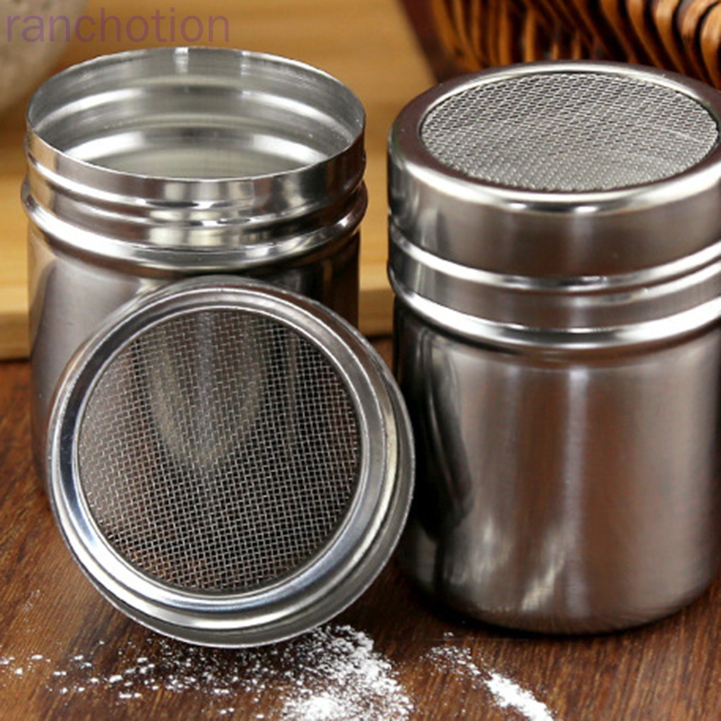 Stainless Steel Coffee Powder Dredger Icing Sugar Salt Shaker Cocoa