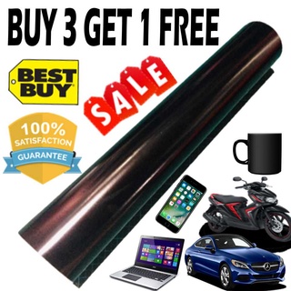 glossy black car sticker (buy 3 get 1 free) vinyl wrap decal motorcycle bike aquarium mug gadget a4