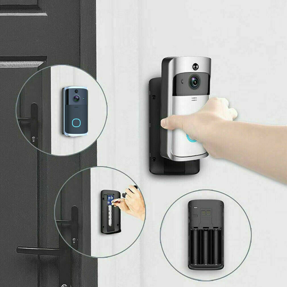 wireless smart wifi doorbell ir video visual ring camera intercom home security