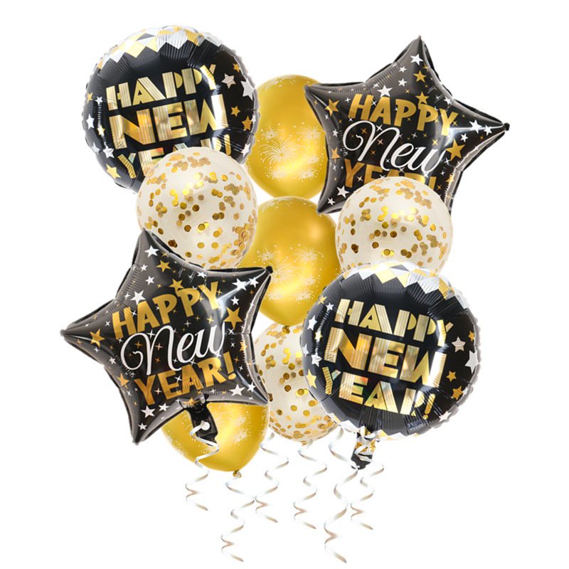 2022 Happy New Year Balloon Set Party Decoration Aluminum Film Balloon ...