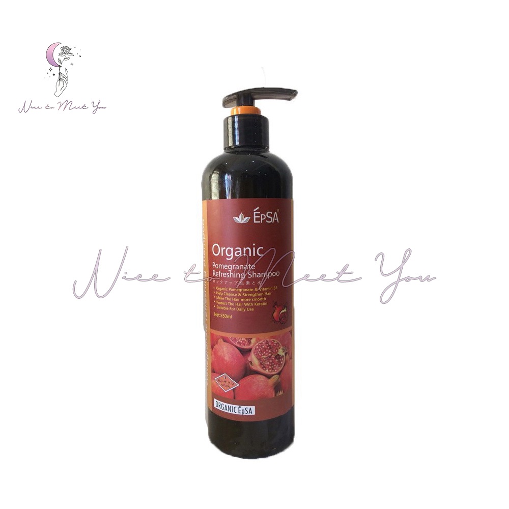 EPSA ORGANIC POMEGRANATE REFRESHING SHAMPOO/BROWN RICE MOISTURE CONDITIONER