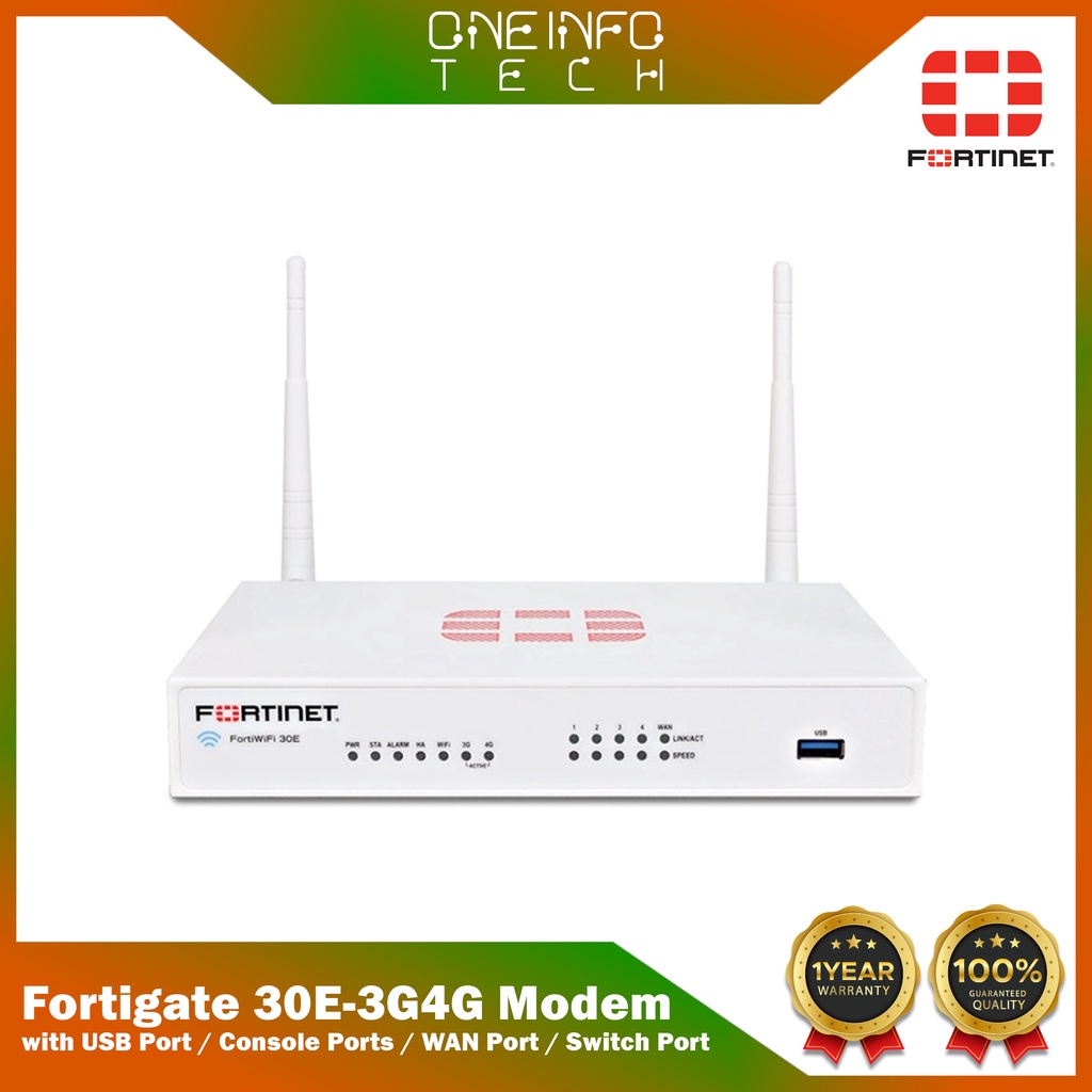 FORTINET - Fortigate 30E-3G4G Modem / with USB Port / Console Ports ...