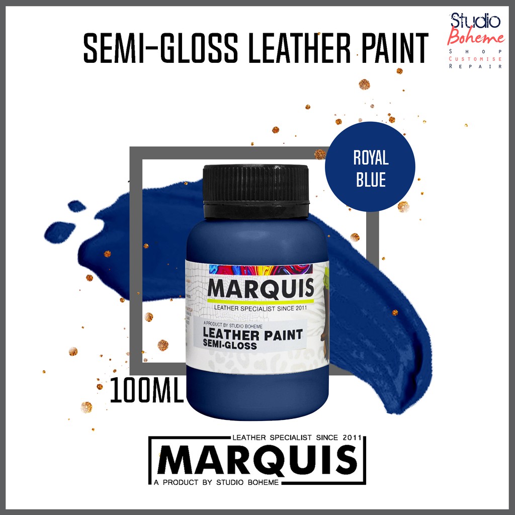 royal blue leather paint