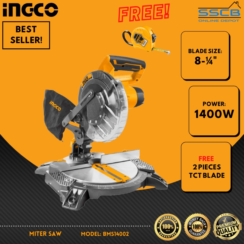 Ingco Miter Saw 1400W (BMS14002) Shopee Philippines