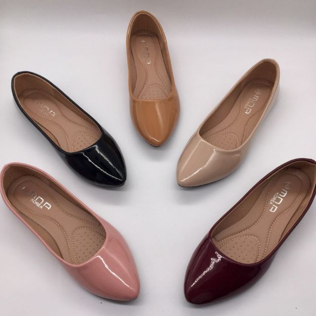 doll shoes leather pointed for ladies J5018-14 | Shopee Philippines