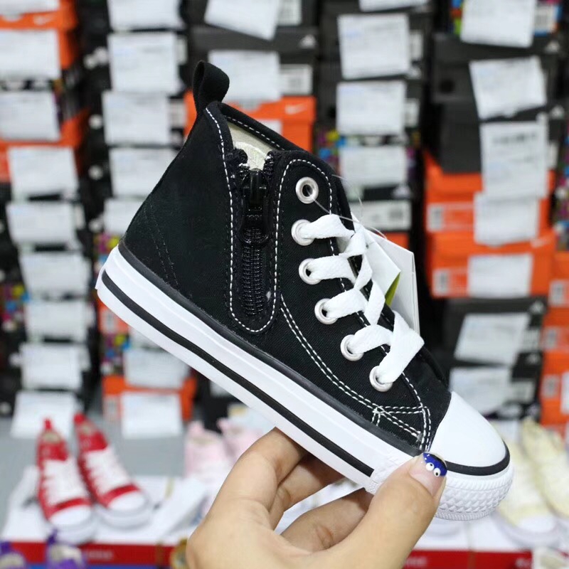 Converse high cut for Kids Sport Shoes Children Casual  size22-35 black