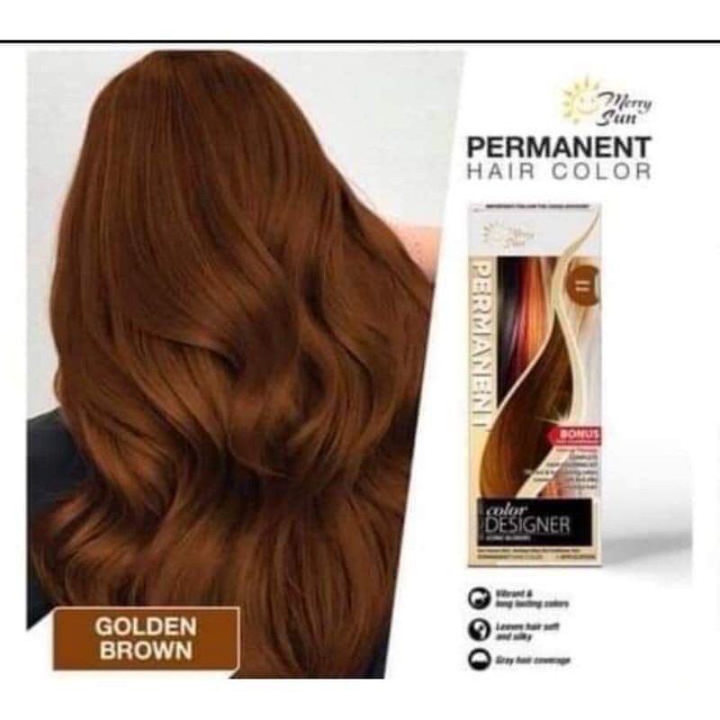 Golden brown hair color